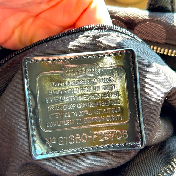 Coach Signature Stripe Python Tote - Picture 6 of 6